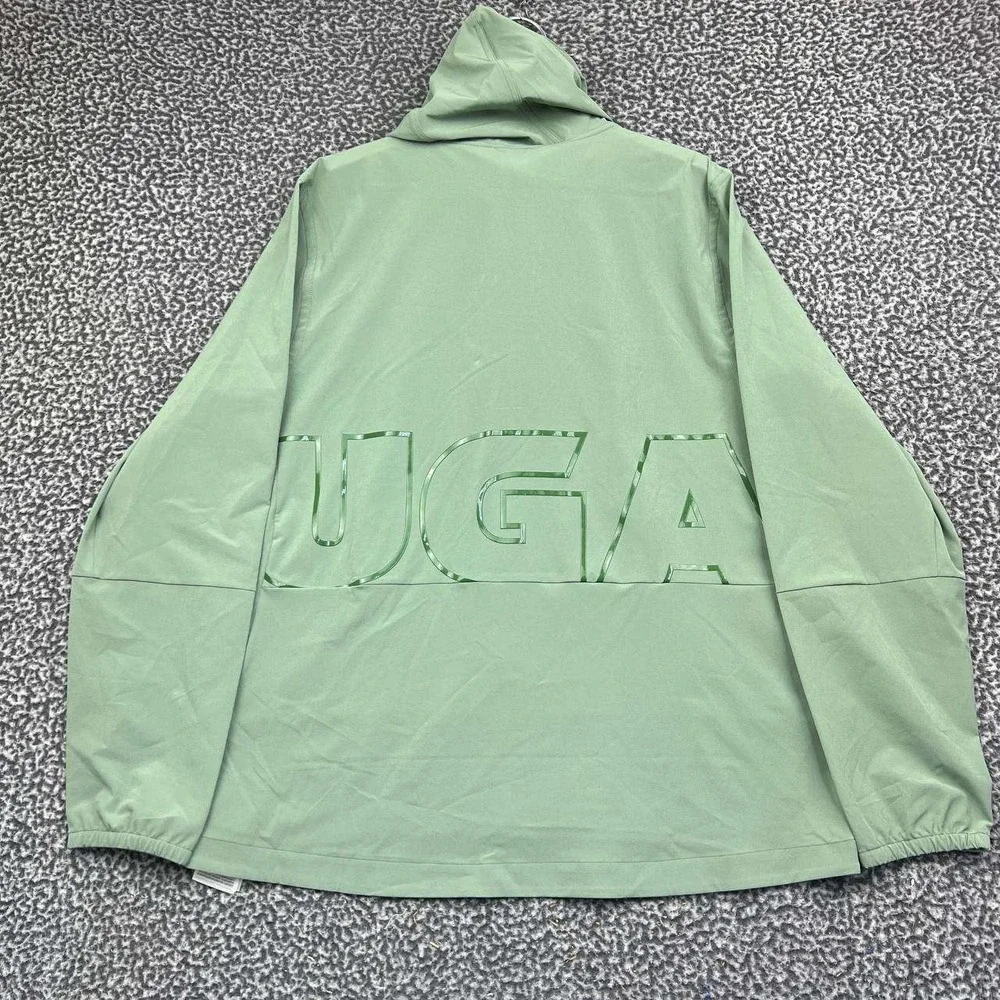 Nike Georgia Bulldogs UGA Windbreaker Jacket Men Large Green Full Zip New L